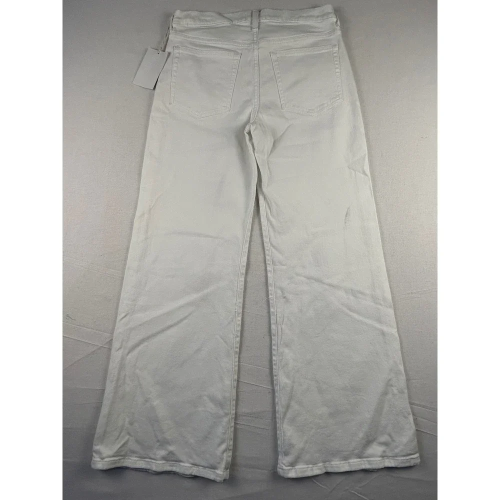 Etica Romi Mid Rise Wide Leg Jeans Vintage White EW991536 Size 30 NWT